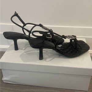 Burberry Black Quilted Leather Ronda Sandals